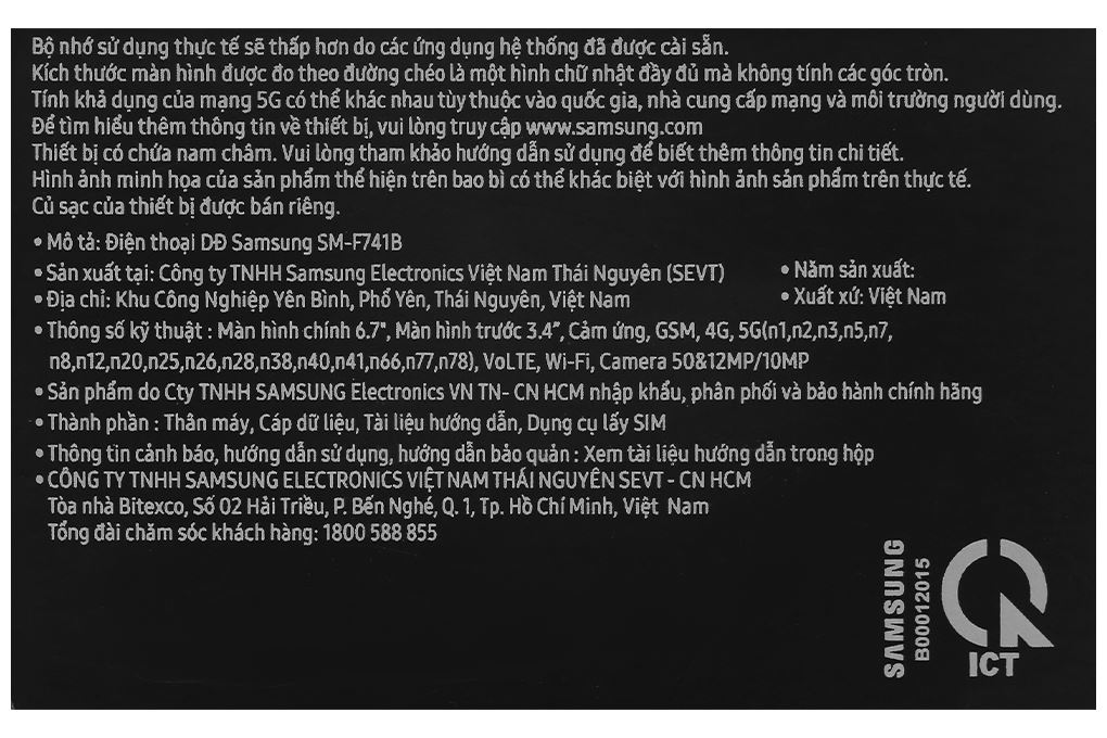 Điện thoại Samsung Galaxy Z Flip6 5G 12GB/256GB Màu Đen