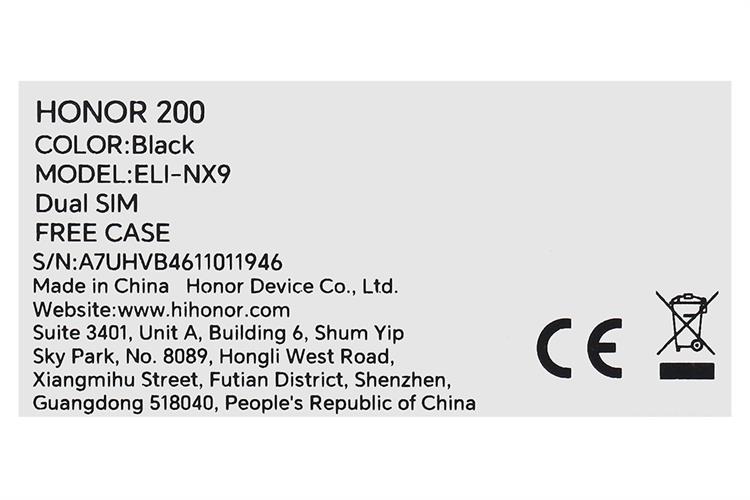 Điện thoại HONOR 200 5G 12GB/512GB Màu Đen
