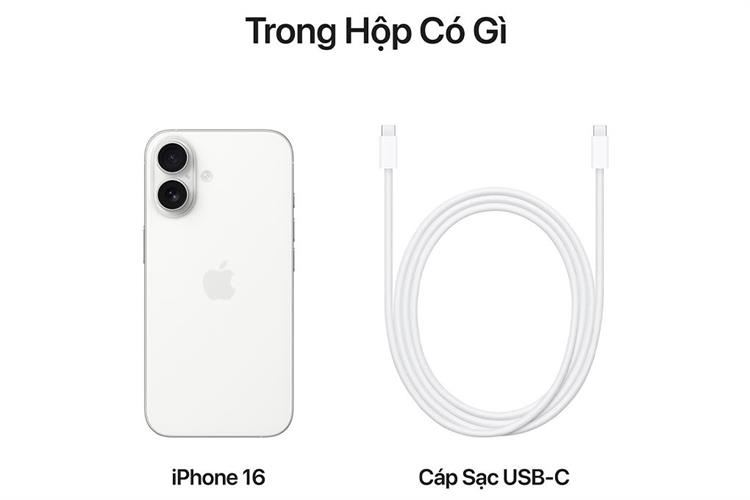 Điện thoại iPhone 16 128GB Màu Trắng