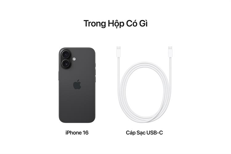 Điện thoại iPhone 16 256GB Màu Đen