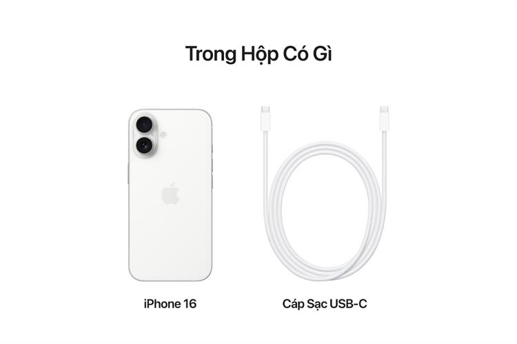 Điện thoại iPhone 16 256GB Màu Trắng