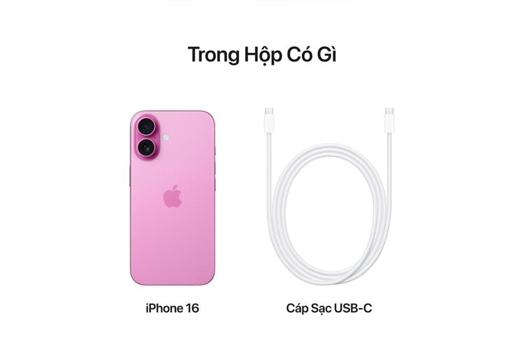 Điện thoại iPhone 16 512GB Màu Hồng