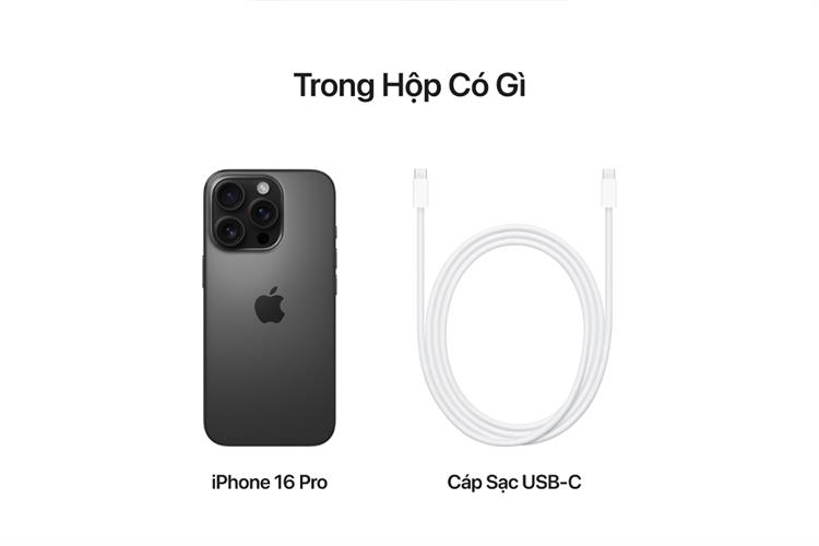 Điện thoại iPhone 16 Pro 256GB Màu Titan đen