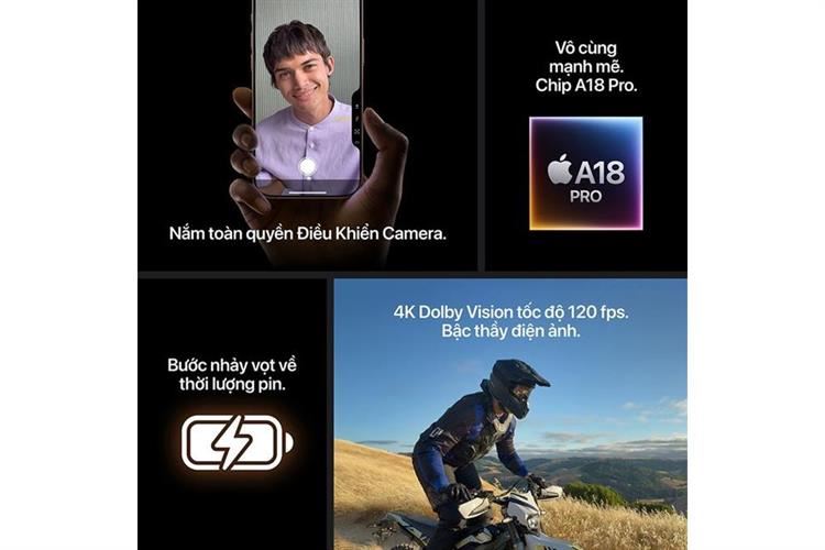 Điện thoại iPhone 16 Pro 256GB Màu Titan đen