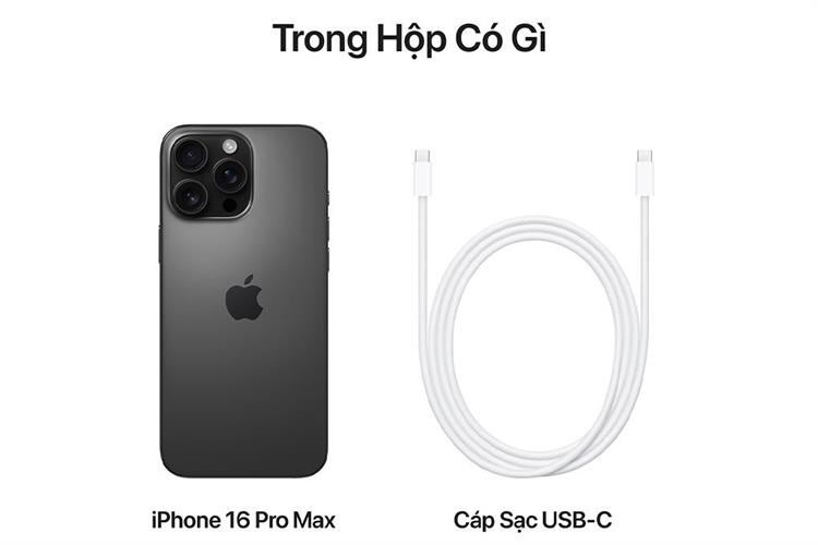 Điện thoại iPhone 16 Pro Max 256GB Màu Titan đen
