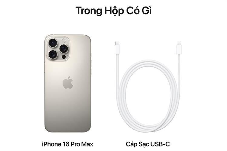 Điện thoại iPhone 16 Pro Max 512GB Màu Titan tự nhiên