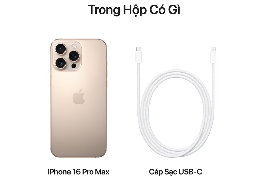 Điện thoại iPhone 16 Pro Max 1TB Màu Titan Sa Mạc
