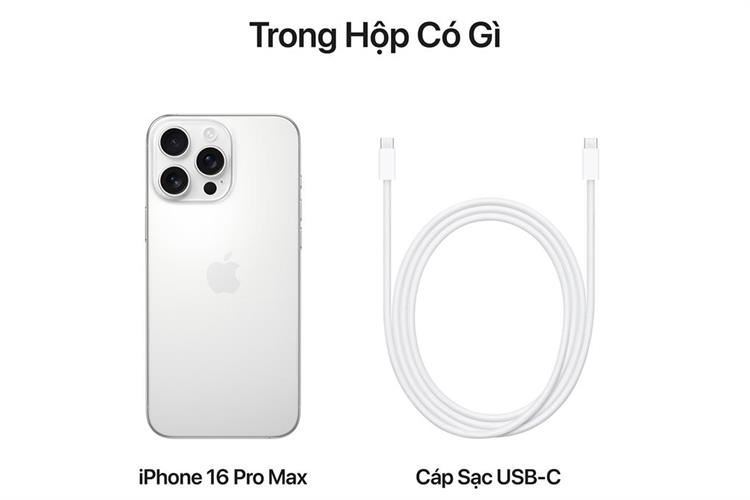 Điện thoại iPhone 16 Pro Max 1TB Màu Titan trắng