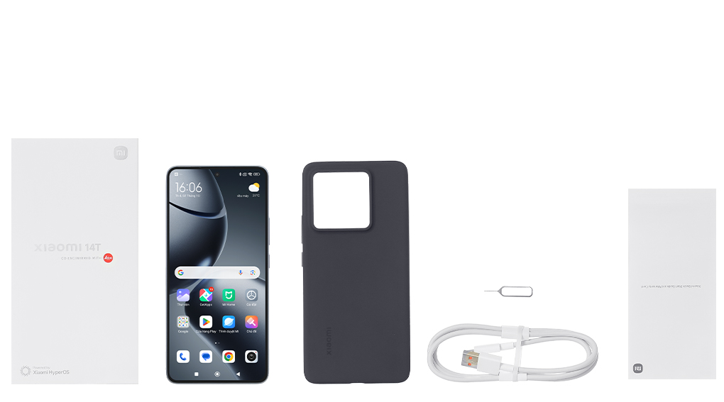 Bộ sản phẩm gồm: Hộp, Sách hướng dẫn, Cây lấy sim, Ốp lưng, Cáp Type C