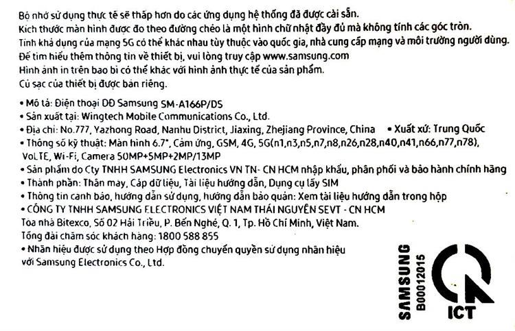 Điện thoại Samsung Galaxy A16 5G 8GB/128GB Màu Đen