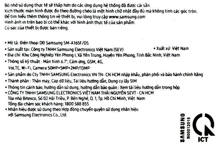 Điện thoại Samsung Galaxy A16 8GB/256GB Màu Đen