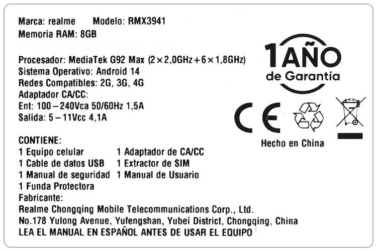 Điện thoại realme C75 8GB/512GB Màu Vàng