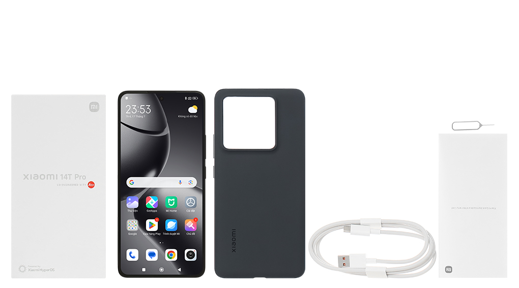 Bộ sản phẩm gồm: Hộp, Sách hướng dẫn, Cây lấy sim, Ốp lưng, Cáp Type C