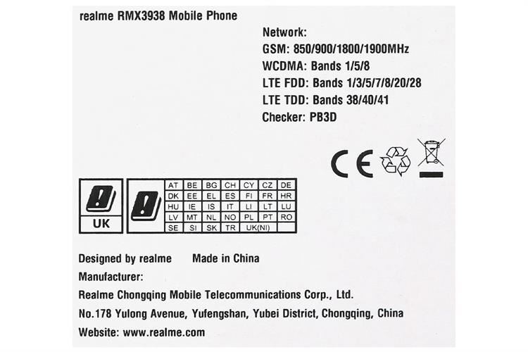 Điện thoại realme Note 60x 4GB/64GB Màu Đen