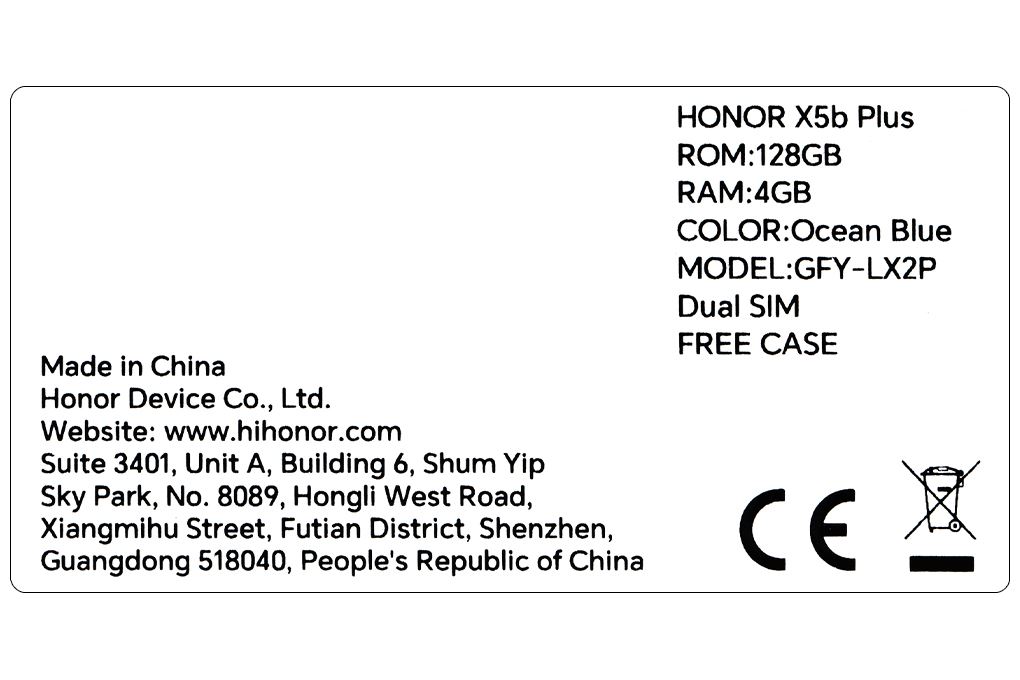 Điện thoại HONOR X5b Plus 4GB/128GB Màu Xanh Dương