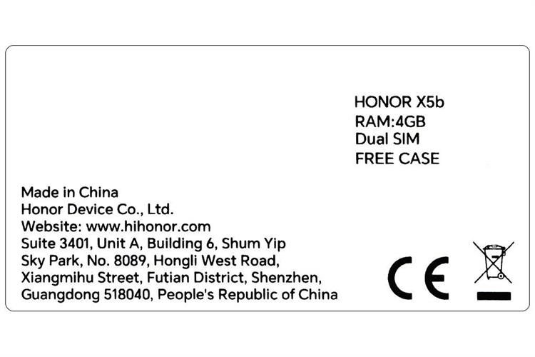 Điện thoại HONOR X5b 4GB/64GB Màu Đen