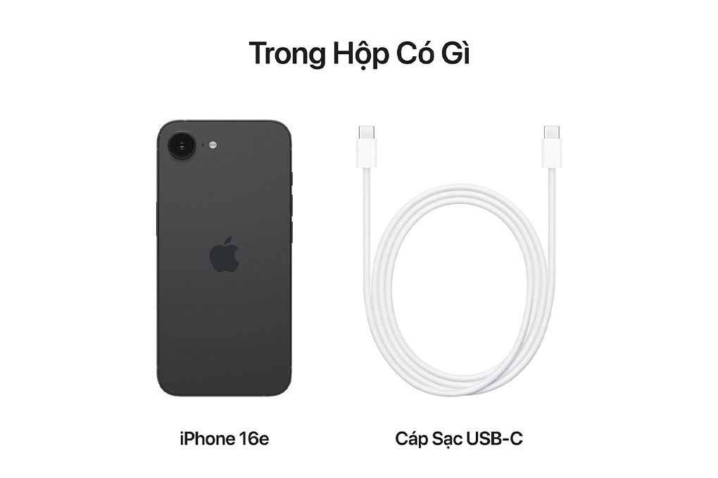 Điện thoại iPhone 16e 256GB Màu Đen