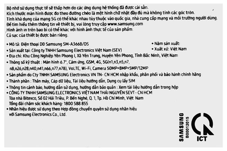 Điện thoại Samsung Galaxy A36 5G 8GB/128GB Màu Xanh lá