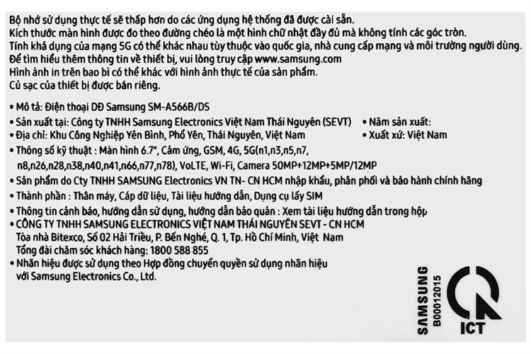 Điện thoại Samsung Galaxy A56 5G 8GB/256GB Màu Xanh lá