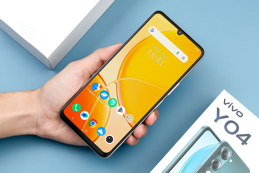 Điện thoại vivo Y04 4GB/64GB Trắng - Vàng - 11