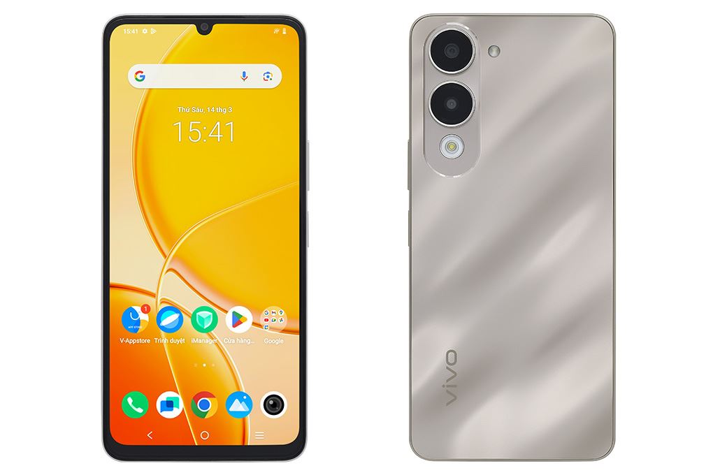 Điện thoại vivo Y04 4GB/128GB Màu Trắng - Vàng