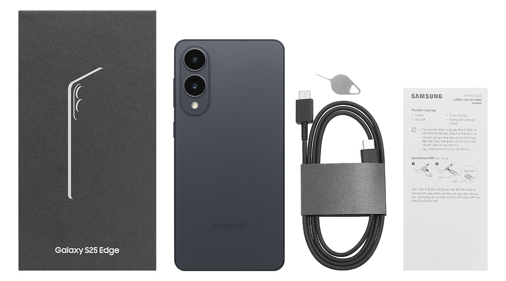 Bộ sản phẩm gồm: Hộp, Sách hướng dẫn, Cây lấy sim, Cáp Type C