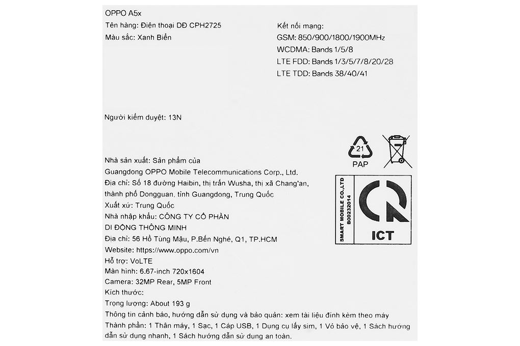 Điện thoại OPPO A5x 4GB/128GB - 13