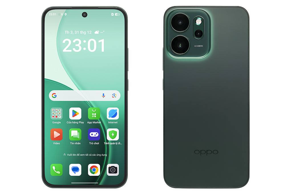 Điện thoại OPPO Reno14 F 5G 8GB/256GB Xanh dương/Xanh lá Màu Xanh lá