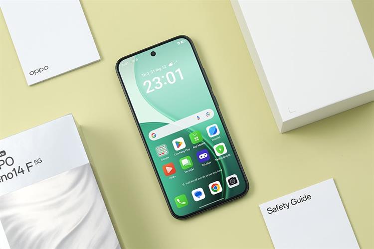 Điện thoại OPPO Reno14 F 5G 12GB/256GB Màu Xanh lá