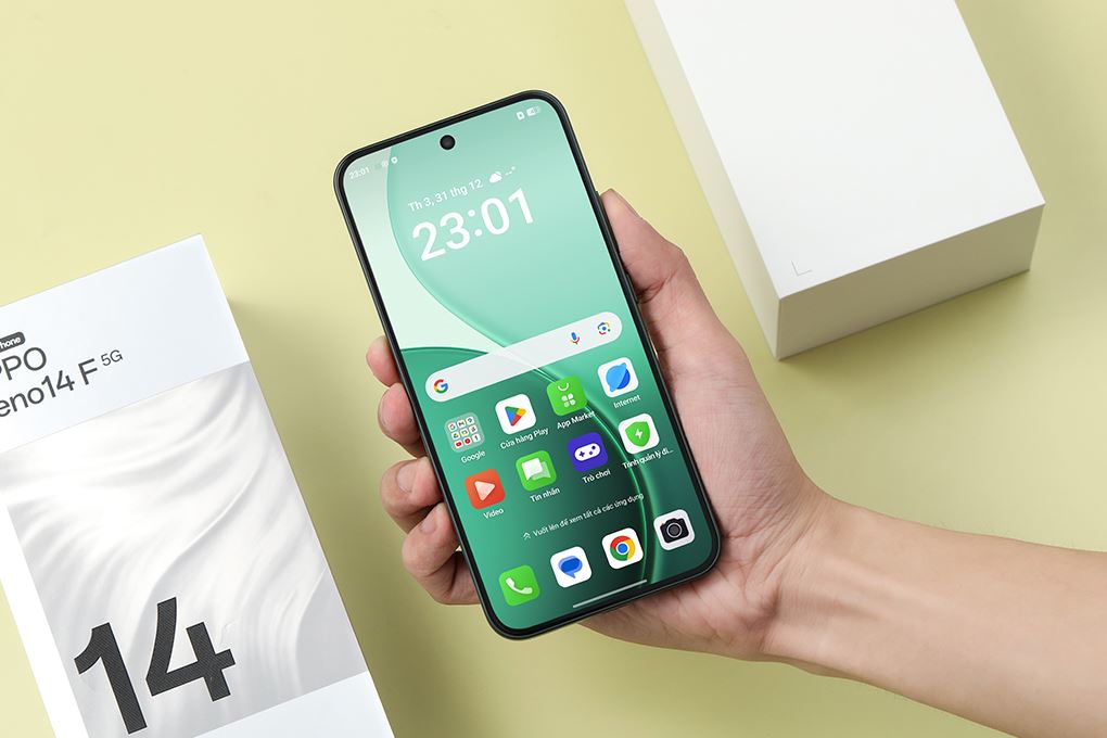 Điện thoại OPPO Reno14 F 5G 12GB/512GB Màu Xanh lá