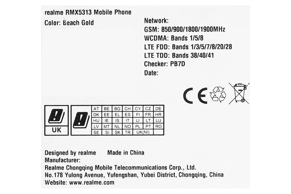 Điện thoại realme Note 70 4GB/128GB Màu Vàng