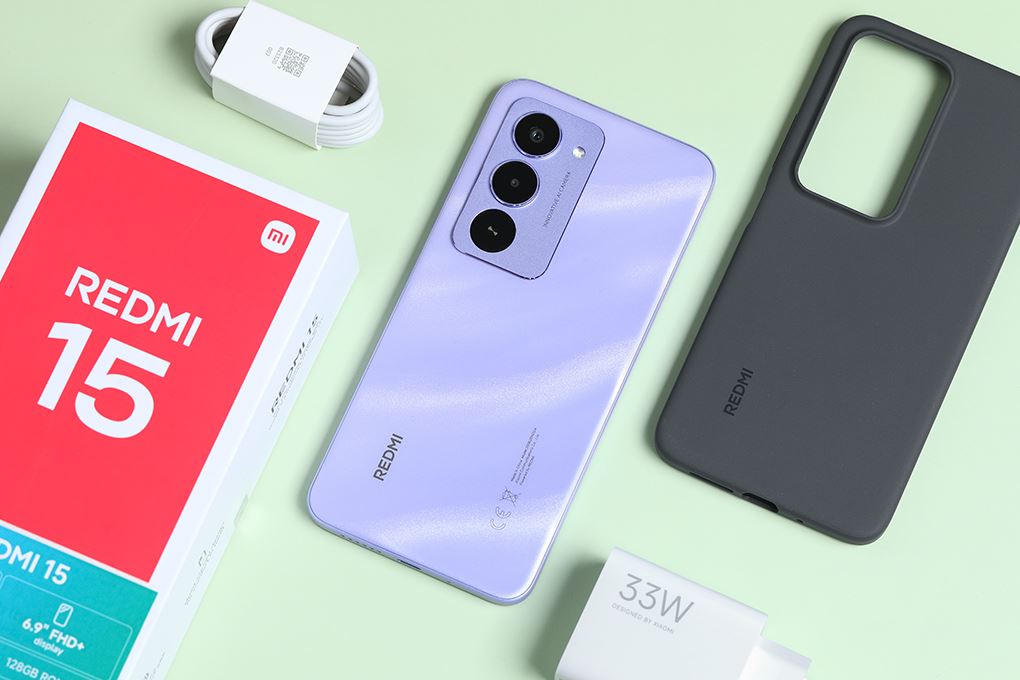 Điện thoại Xiaomi Redmi 15 8GB/128GB Màu Tím