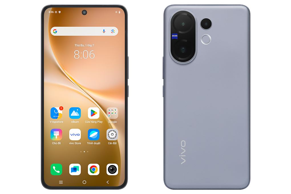 vivo V60 5G 12GB/256GB chính diện và mặt lưng