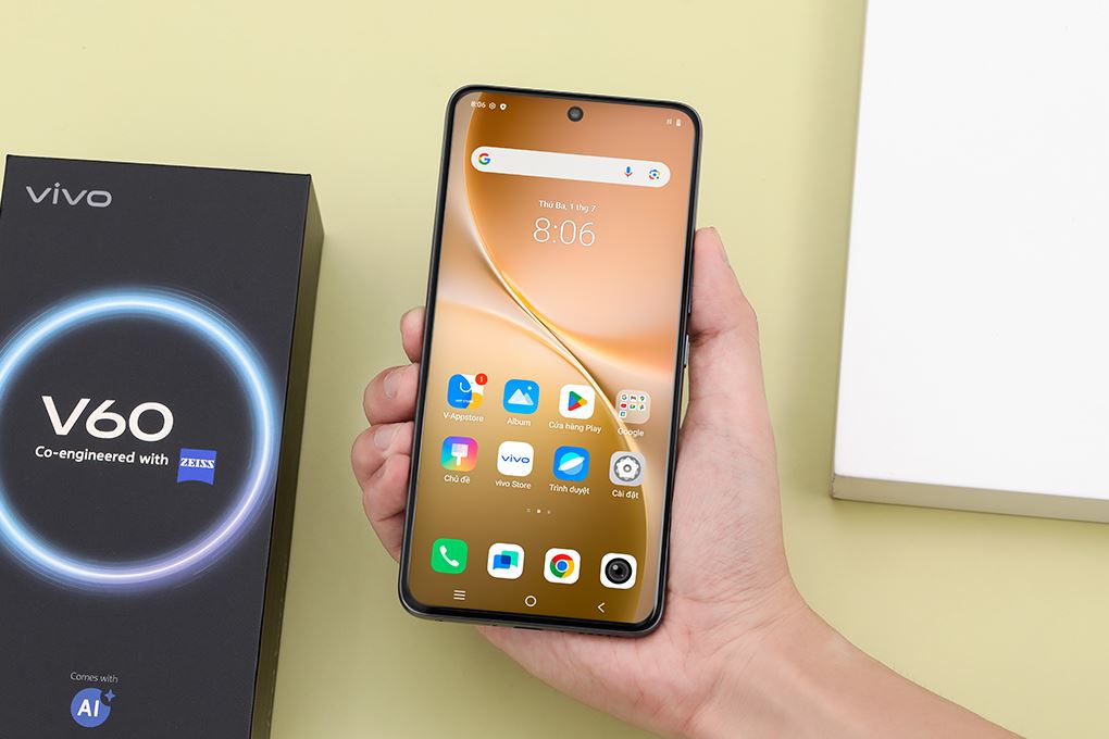 Điện thoại vivo V60 5G 12GB/256GB Màu Xám