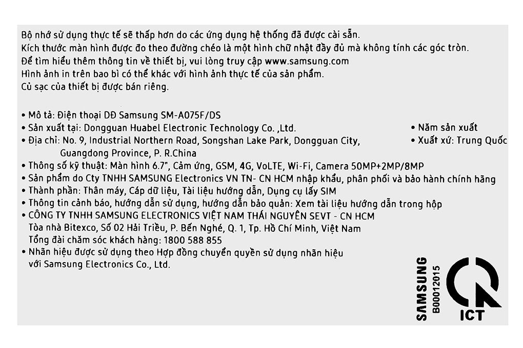 Điện thoại Samsung Galaxy A07 4GB/64GB Màu Đen