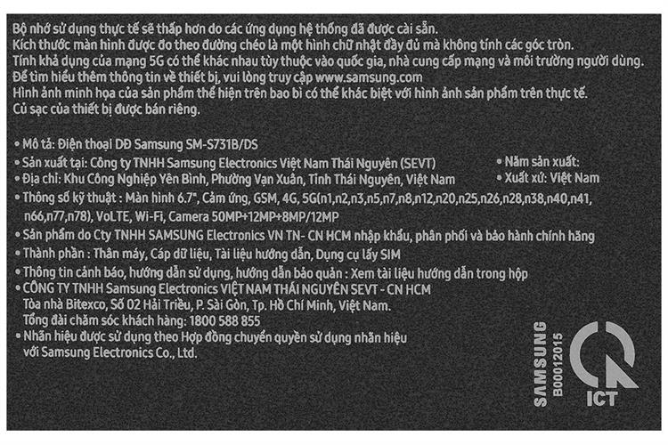 Điện thoại Samsung Galaxy S25 FE 5G 8GB/512GB Trắng/Xanh Navy Màu Xanh Navy