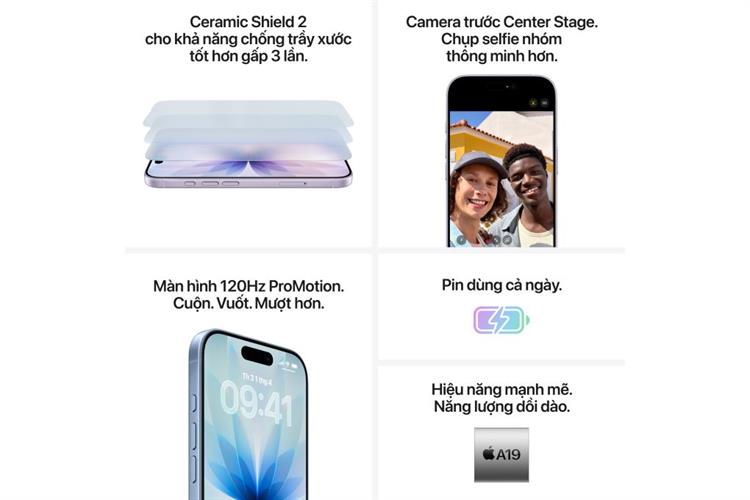 Điện thoại iPhone 17 512GB Màu Xanh Lá Xô Thơm