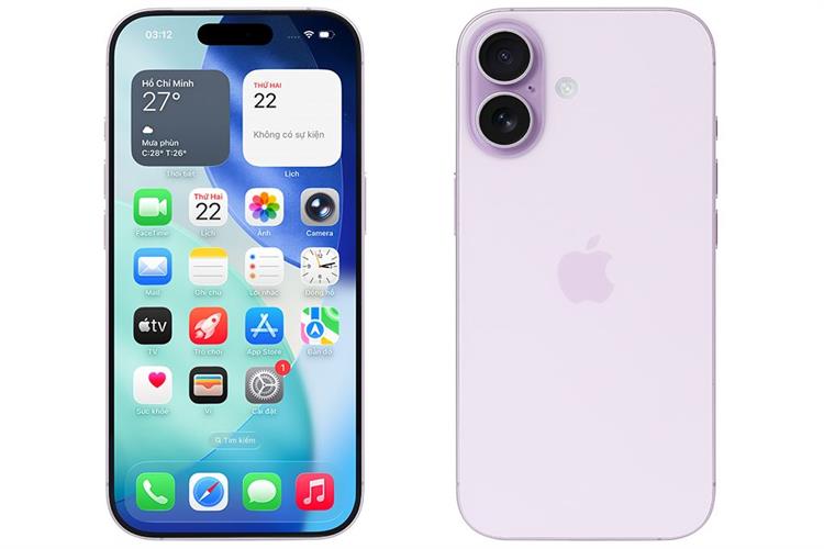 Điện thoại iPhone 17 512GB Màu Tím Oải Hương