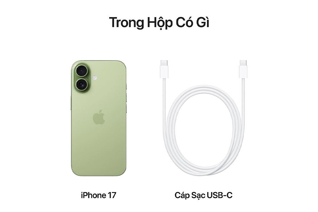 Điện thoại iPhone 17 512GB Màu Xanh Lá Xô Thơm
