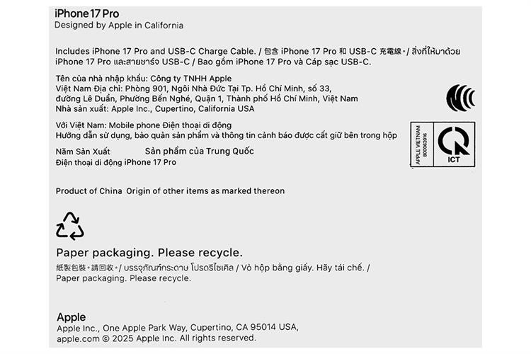 Điện thoại iPhone 17 Pro 256GB Màu Xanh đậm