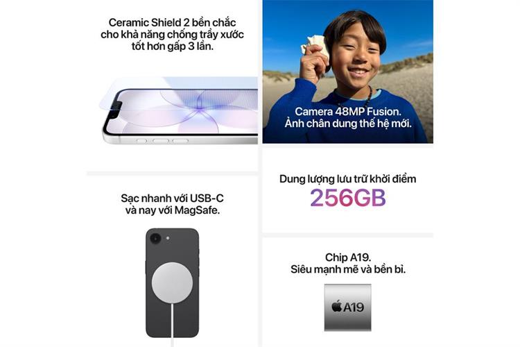 Điện thoại iPhone 17e 256GB Màu Trắng