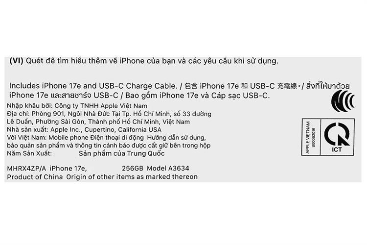 Điện thoại iPhone 17e 512GB Màu Trắng