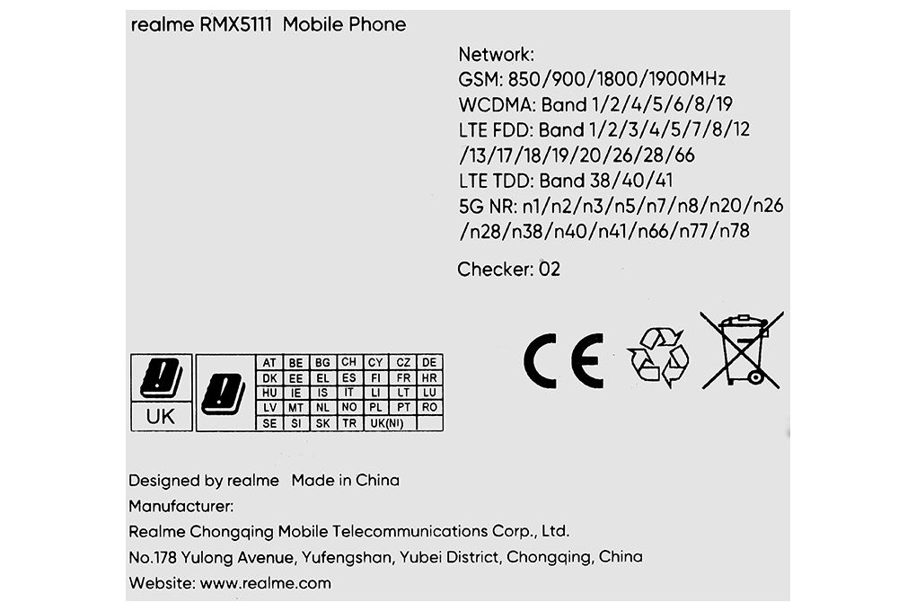 Điện thoại realme 15T 5G 12GB/256GB Màu Xám