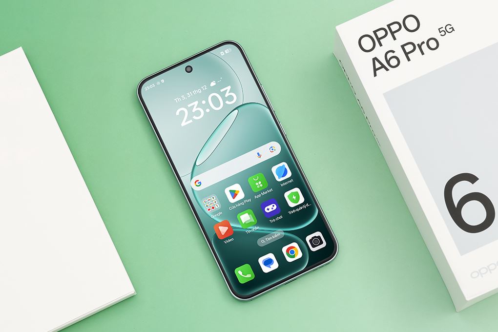 Điện thoại OPPO A6 Pro 8GB/128GB Màu Titan xanh