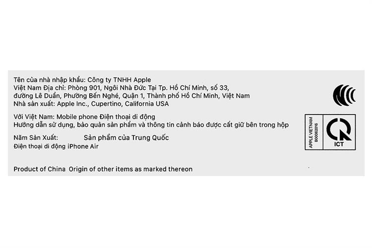 Điện thoại iPhone Air 1TB Màu Trắng Mây