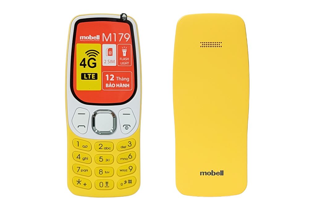 Điện thoại Mobell M179 Màu Vàng