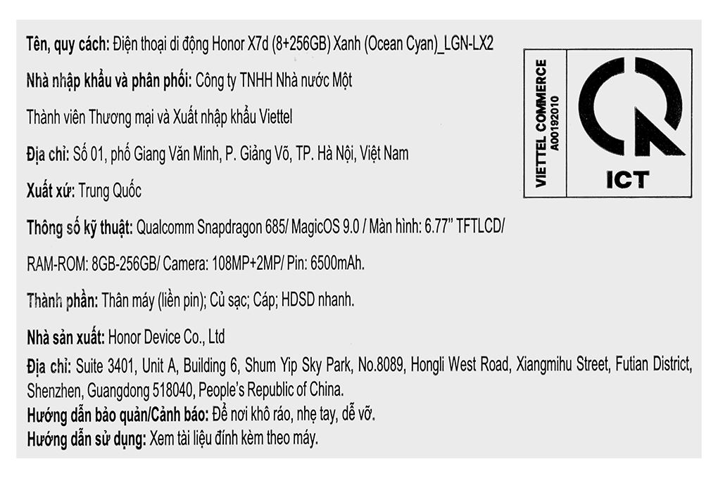 Điện thoại Honor X7d 8GB/256GB - 15