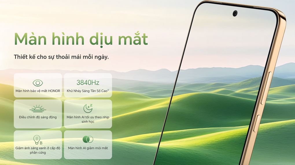 HONOR X9d với độ sáng 6000 nits, viền mỏng 1.3 mm, giúp hiển thị rõ ràng dưới nắng gắt và trải nghiệm xem sống động hơn HONOR X9d với độ sáng 6000 nits, viền mỏng 1.3 mm, giúp hiển thị rõ ràng dưới nắng gắt và trải nghiệm xem sống động hơn