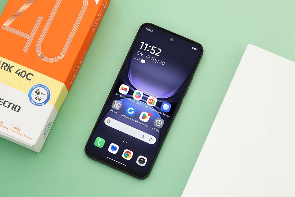 Điện thoại Tecno Spark 40C 4GB/128GB Màu Đen