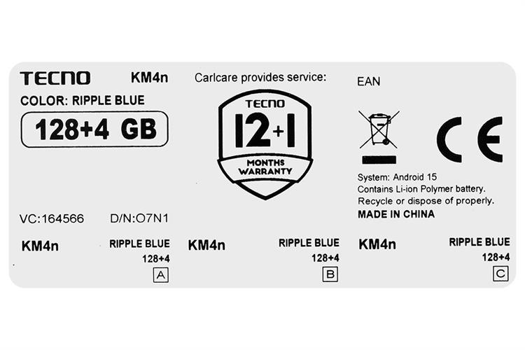 Điện thoại Tecno Spark 40C 4GB/128GB Màu Xanh ngọc